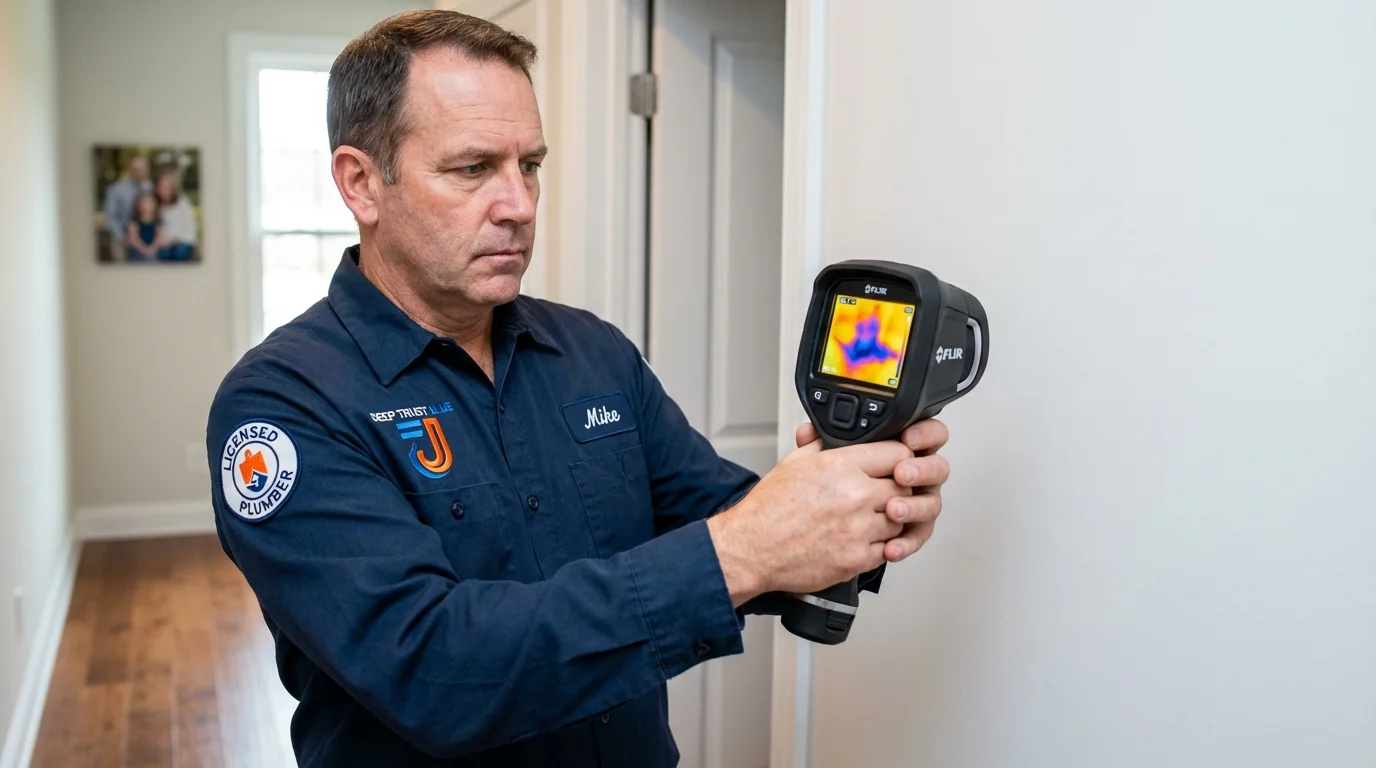 Thermal imaging leak detection by Johns Plumbing LLC in Harvard
